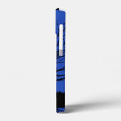 Moonscape in Kobalt Blau und Schwarz Case-Mate iPhone Hülle (Rückseite / Links)