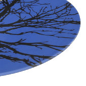 Moonscape in Kobalt Blau und Schwarz Schneidebrett (Ecke)