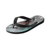 Moonscape Space Foto Anaglyph Hadley Channel Kinderbadesandalen (Schrägansicht)