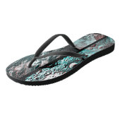 Moonscape Space Foto Anaglyph Mosaik Badesandalen (Schrägansicht)