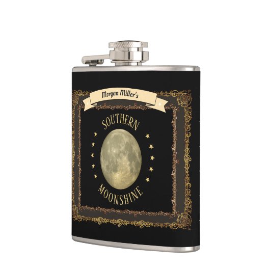 Moonshine Flask mit Ihrem Namen oder Ihren Initial Flachmann (Links)