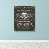 Moonshine Hillbilly Medicine Vintag Custom Brown Leinwanddruck (Insitu (Holzboden))
