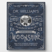 Moonshine Hillbilly Medicine Vintage Custom Blue Fotoplatte (Vorderseite)