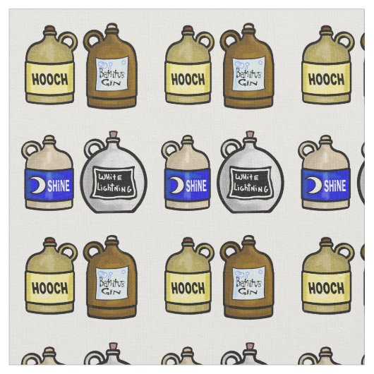 Moonshine Jugs Fabric Stoff (Nahaufnahme)