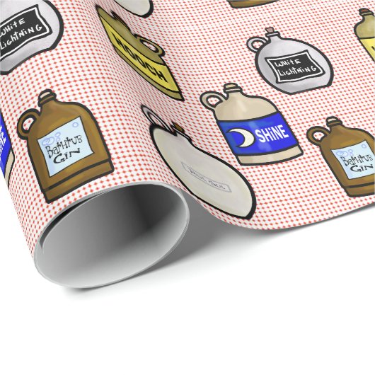 Moonshine Jugs Wrapping Paper Geschenkpapier (Rolleneckpunkt)