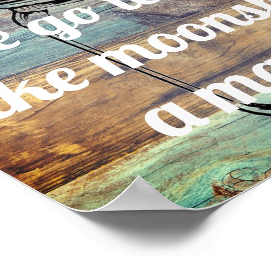 Moonshine Mason Jar Poster (Ecke)