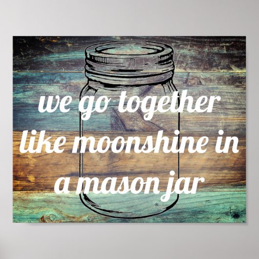 Moonshine Mason Jar Poster (Vorne)