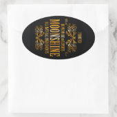 Moonshine Ovaler Aufkleber (Tasche)
