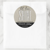 Moonshine-Personalisiertes Hochzeitstil/Jubiläum Runder Aufkleber (Tasche)