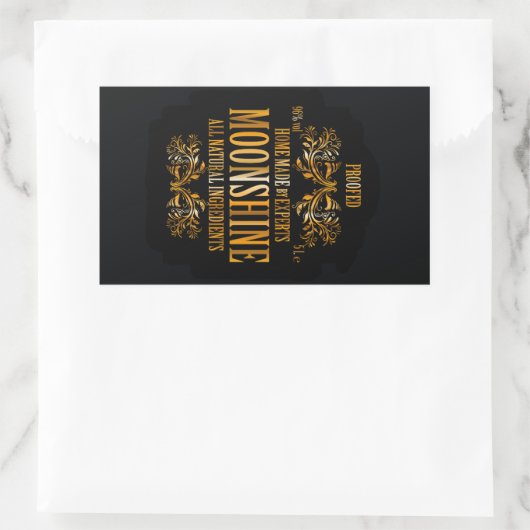 Moonshine Rechteckiger Aufkleber (Tasche)