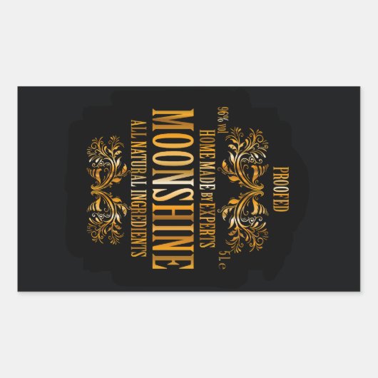 Moonshine Rechteckiger Aufkleber (Vorderseite)