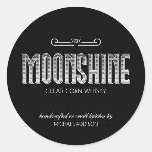 Moonshine Runder Aufkleber