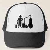 Moonshine Silhouette Truckers Hat Truckerkappe (Vorderseite)