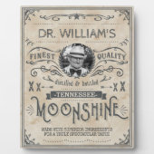 Moonshine Vintag Funny Hillbilly Medicine Custom Fotoplatte (Vorderseite)