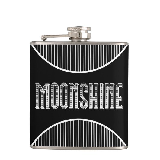 Moonshine Vinyl Wrapped Flask Flachmann (Vorderseite)