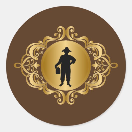 Moonshiner Silhouette Medallion Stickers (Vorderseite)