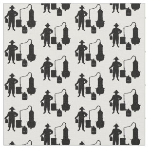Moonshiner und stille schwarze Silhouette Stoff