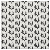 Moonshiner und stille schwarze Silhouette Stoff (Muster)