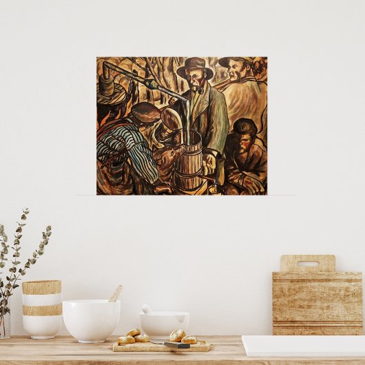 Moonshiners machen weißen Blitz Whiskey Liquor Poster (Küche)