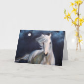 "Moonsilver" Pferdegruß-Karte Karte (Gelbe Blume)