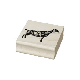 Moonspotted Nubian DaichGoat Gummistempel