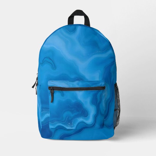 Moonstone Blue Bedruckter Rucksack (Vorderseite)