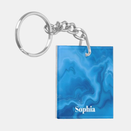 Moonstone Blue- Schlüsselanhänger (Vorderseite links)
