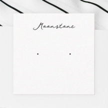 Moonstone Earring Juwelier Display Card