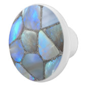 Moonstone Gem und silber- Mosaikzellen Abstrakt Keramikknauf (Rechts)