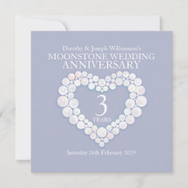 Moonstone Hochzeitstag 3 Jahre Party Einladung
