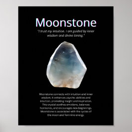 Moonstone Kristallstein Bedeutung Poster