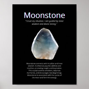 Moonstone Kristallstein Bedeutung Poster