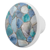 Moonstone, Marmor und Silber- Mosaikzellen Keramikknauf (Rechts)