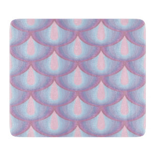 Moonstone Scales Glass Cutting Board 7.5 x 6.5 Schneidebrett