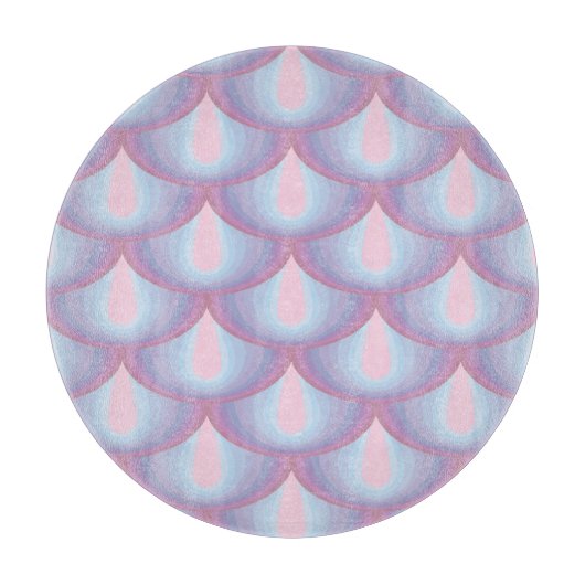 Moonstone Scales Glass Cutting Board Schneidebrett (Vorderseite)