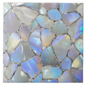 Moonstone und Silber- Mosaikzellen Fliese (Vorderseite)