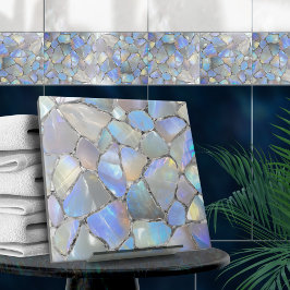 Moonstone und Silber- Mosaikzellen Fliese