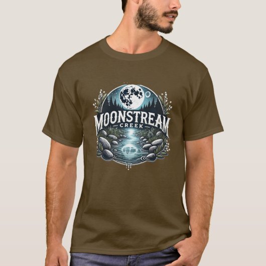 Moonstream Creek Landschaftlich Nature T - Shirt (Vorderseite)