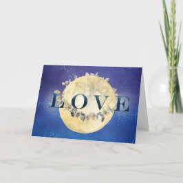 Moonstruck Starry Night Valentine Karte