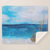 Moonstudio - St. Andrew's Beach Sherpa Blanket Sherpadecke (Vorderseite (Horizontal))
