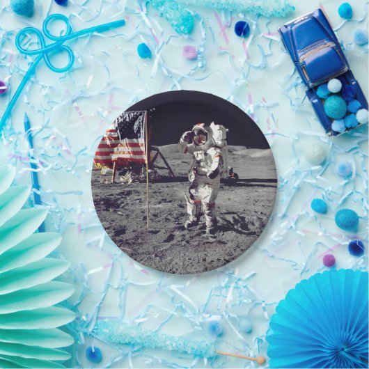 Moonwalk Apollo 17 Pappteller (Party)