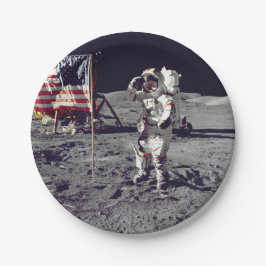 Moonwalk Apollo 17 Pappteller