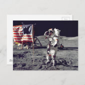 Moonwalk Apollo 17 Postkarte (Vorne/Hinten)
