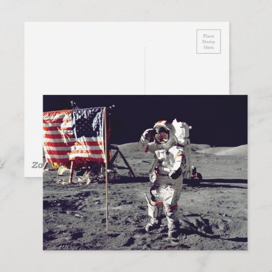 Moonwalk Apollo 17 Postkarte (Vorne/Hinten)