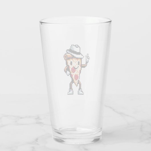 Moonwalk Pizza - Legendärer Pop Slice Art Glas (Rückseite)