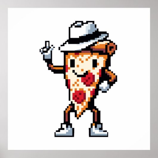 Moonwalk Pizza - Legendärer Pop Slice Art Poster (Vorne)