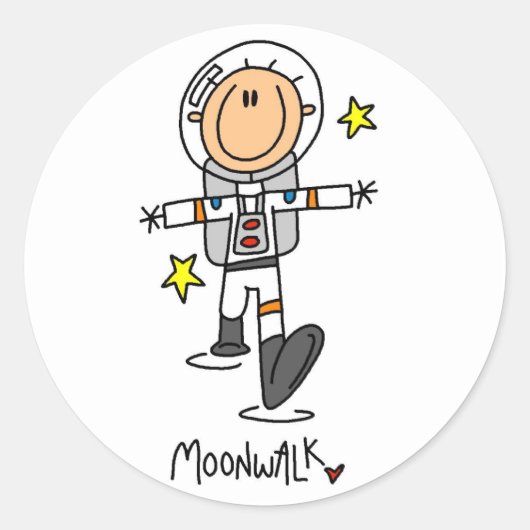 Moonwalk - Shirts und Geschenke Runder Aufkleber (Vorderseite)