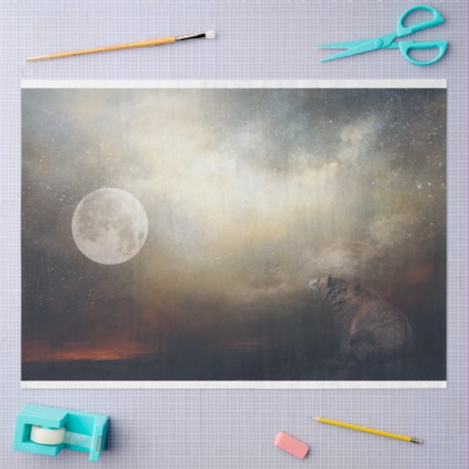 Moonwatcher Bär Art Decoupage Seidenpapier (Basteln)