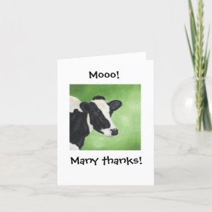 Mooo! Cow Thank You Notecard Dankeskarte