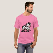 Mooody Cow Cute Cartoon Design T-Shirt (Vorne ganz)